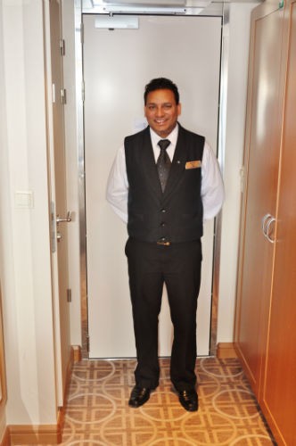 We have the best butler on the ship.  We love our new friend Sebastian!